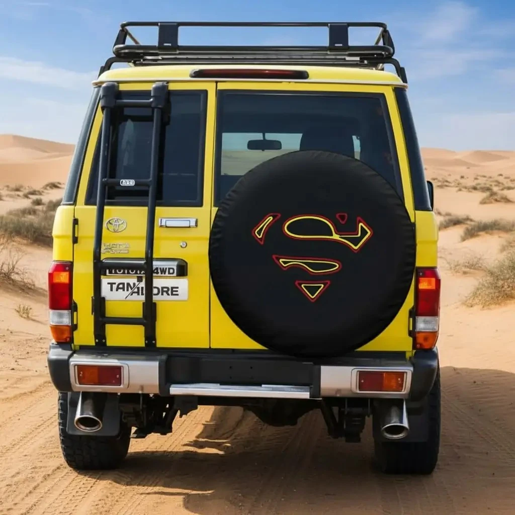 Süpermen Logolu Stepne Kılıfı - Renkli